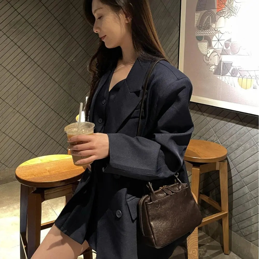 Casual Leather Crossbody