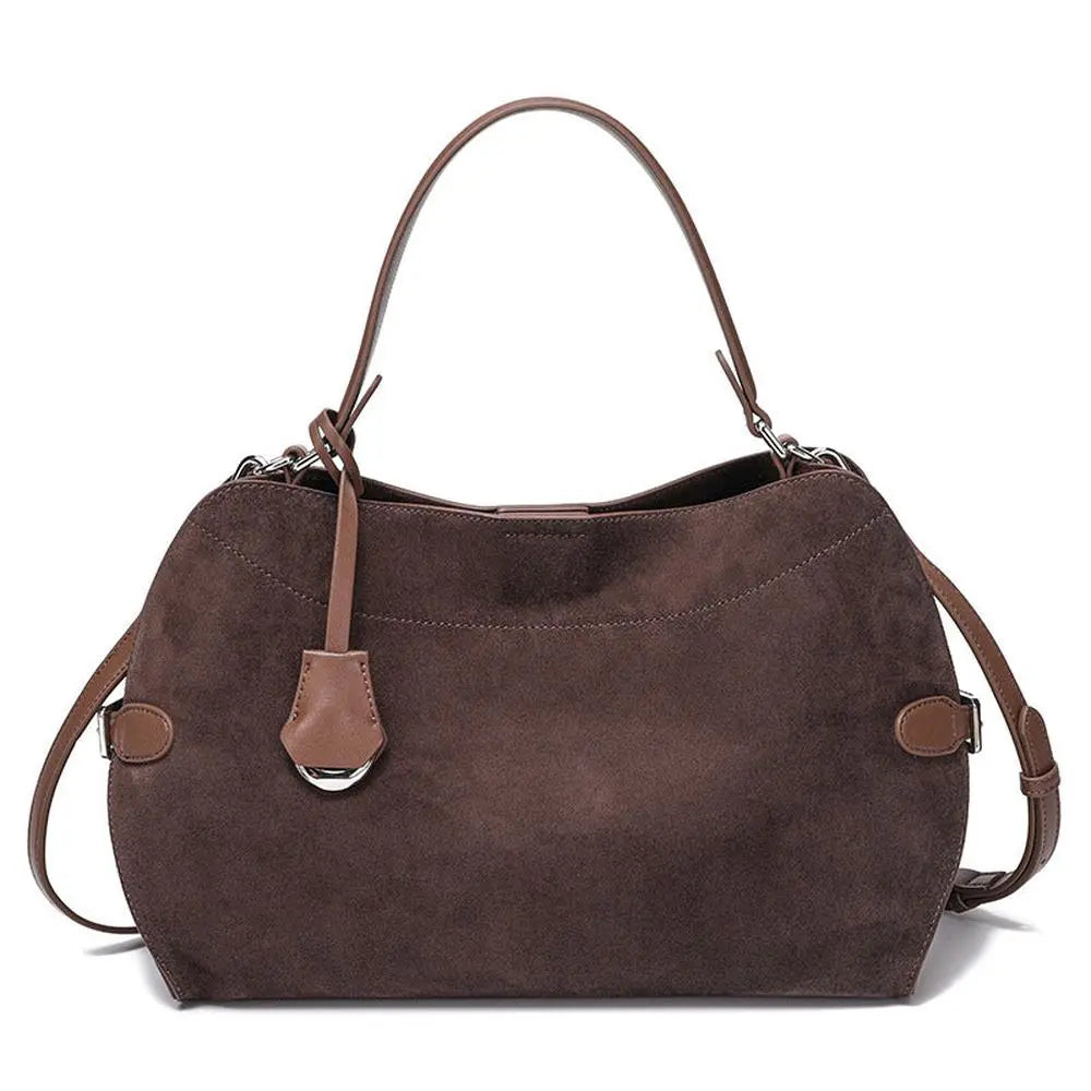 Genuine Deer Suede Brushed Handbag