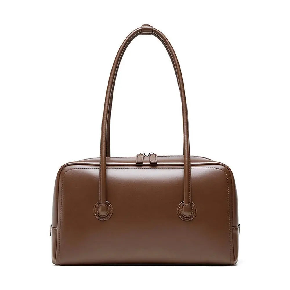 Genuine Leather Boston Shoulder Bag
