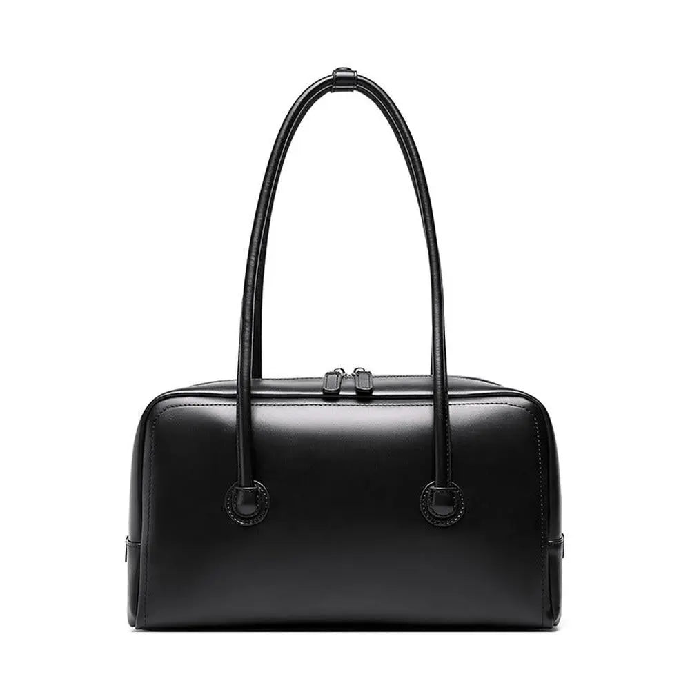 Genuine Leather Boston Shoulder Bag