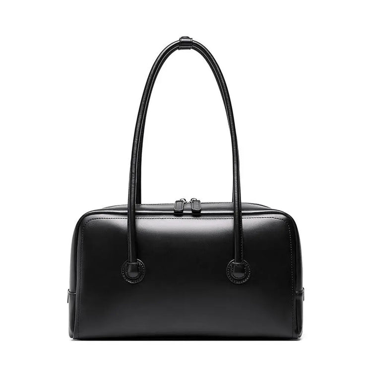 Genuine Leather Boston Shoulder Bag