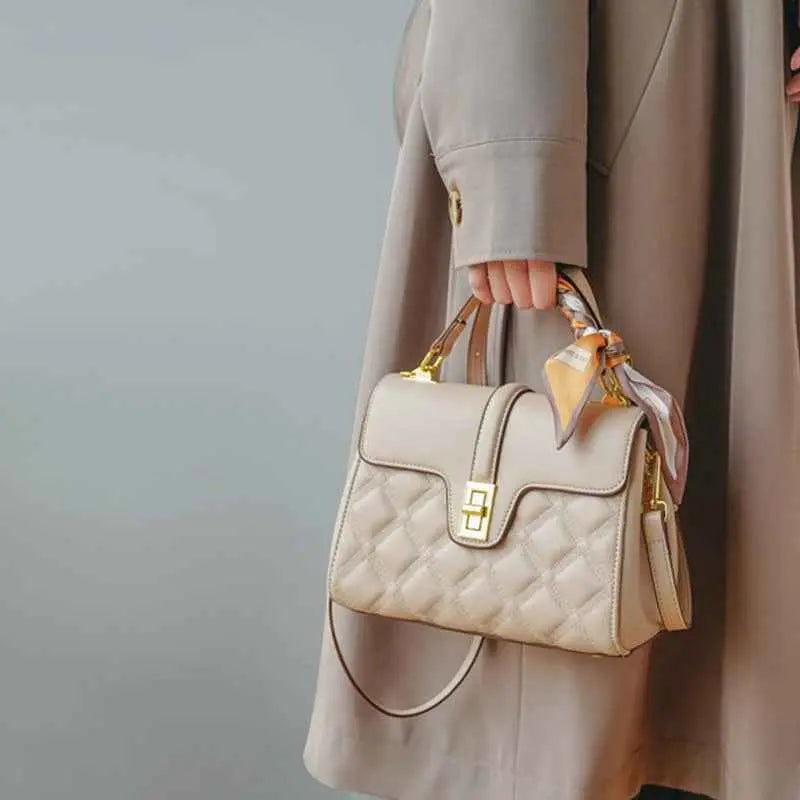 High-End Classic Textured Handbag