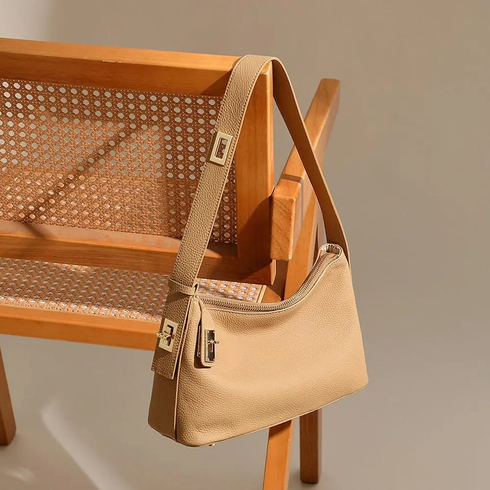 New Genuine Leather Dumpling Shoulder Bag