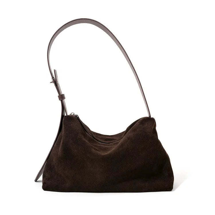 Refined Gloss-Touch Shoulder Bag