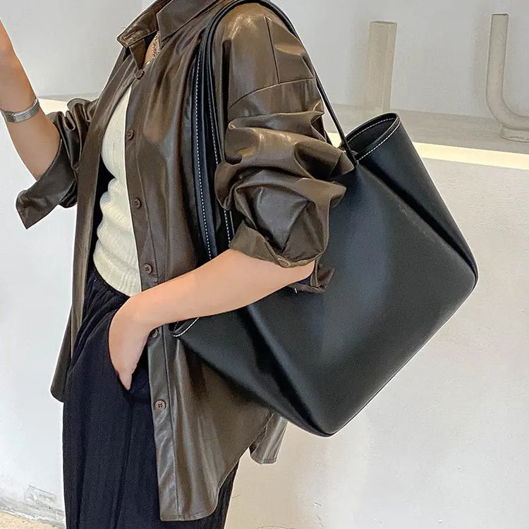 Soft-leather tote Bag