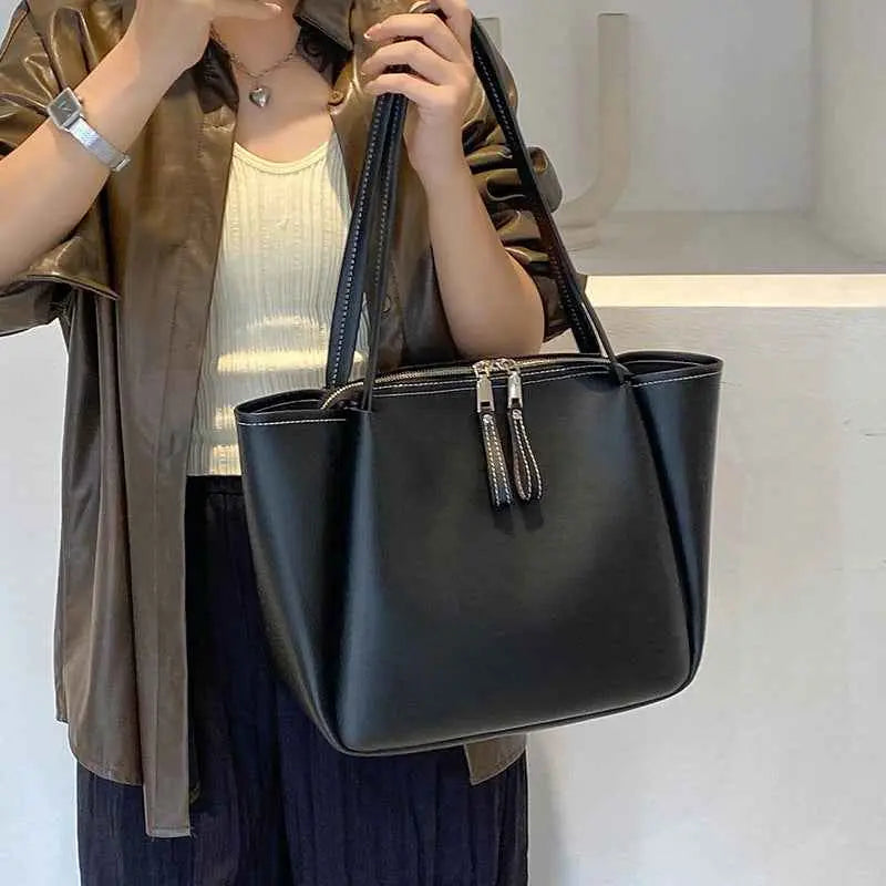 Soft-leather tote Bag