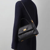 Square Large Capacity Leather Handbag