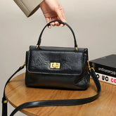 Square Large Capacity Leather Handbag