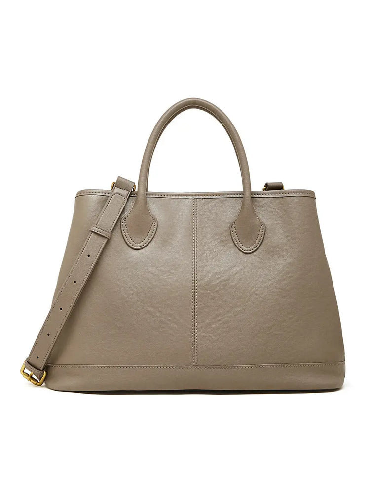 Top-Grain Leather Tote