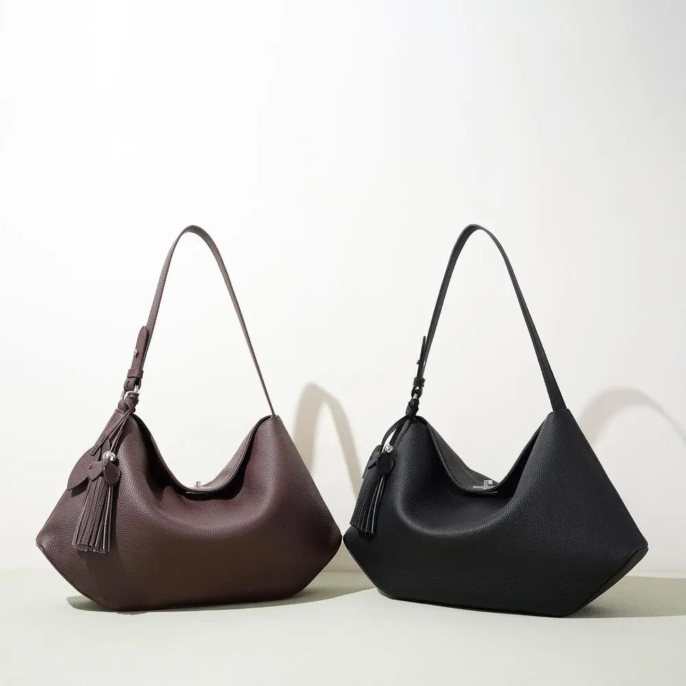 Trendy Large-Capacity Leather Shoulder Bag