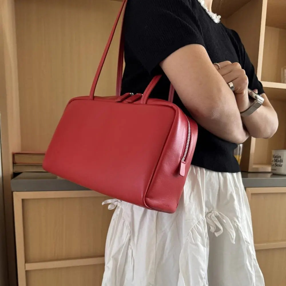 Versatile Commuter Large-capacity Cowhide Shoulder