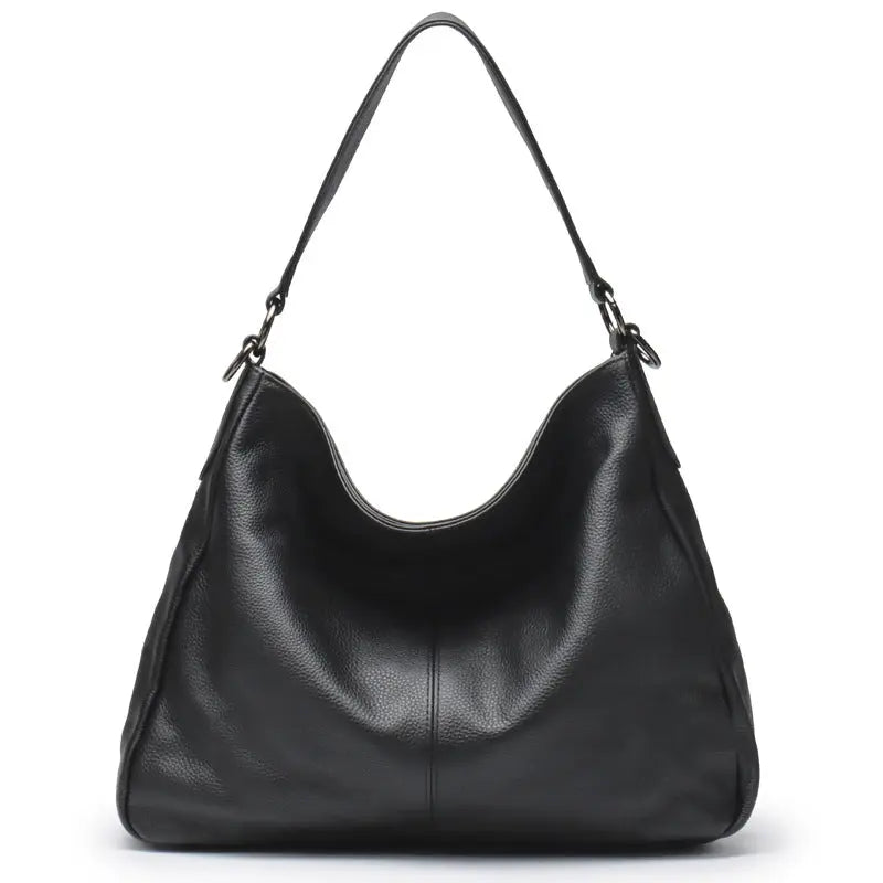 Womens High-Capacity First-Layer Cowhide Shoulder Crossbody Bag