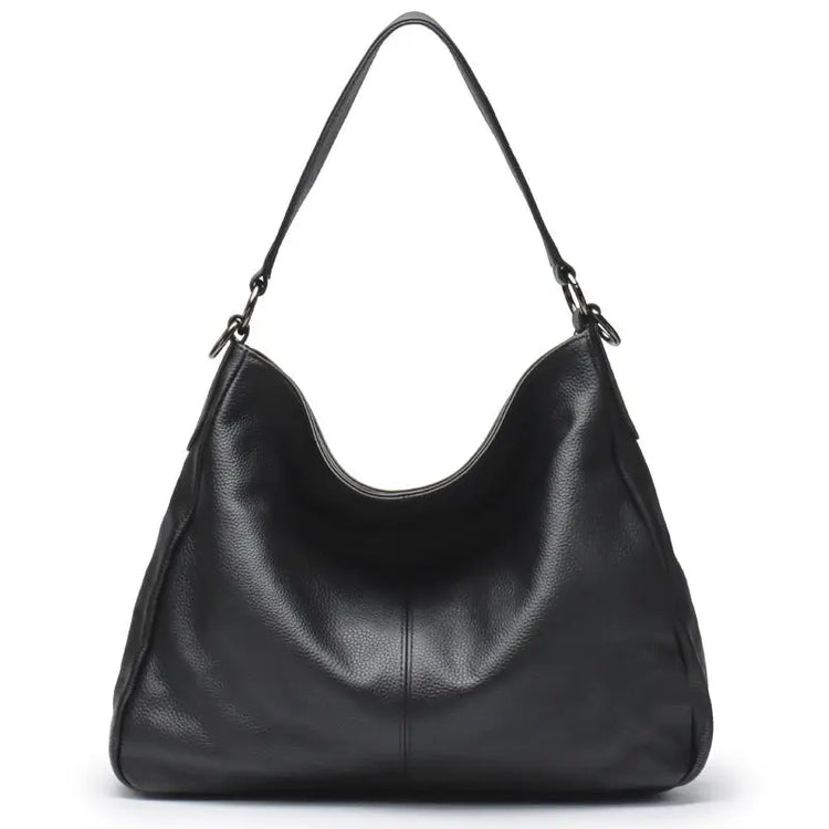 Womens High-Capacity First-Layer Cowhide Shoulder Crossbody Bag