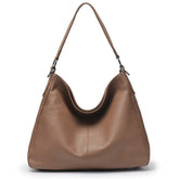 Womens High-Capacity First-Layer Cowhide Shoulder Crossbody Bag